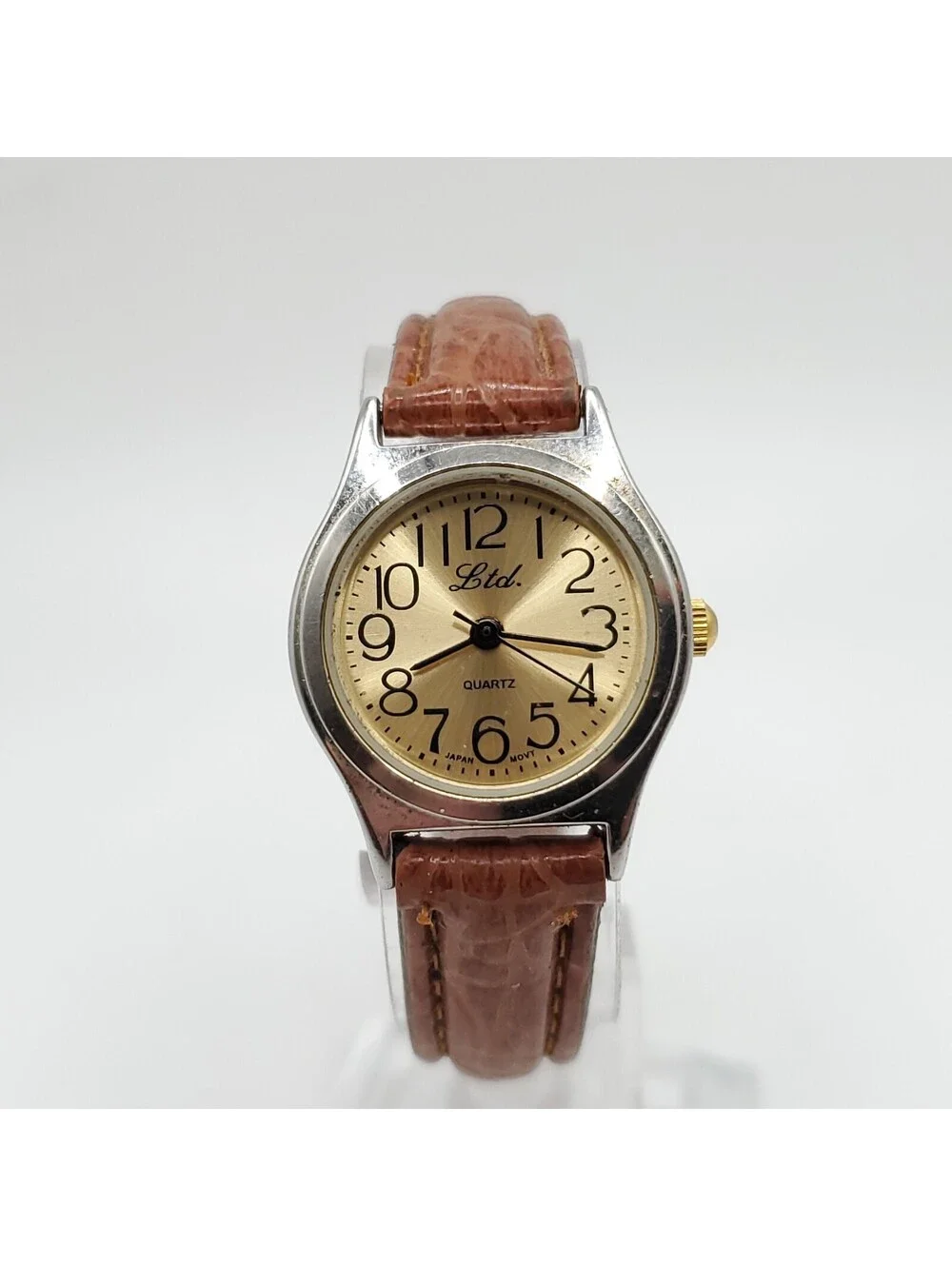 Advance LTD Womens Watch 23mm Brown Leather Band New Battery